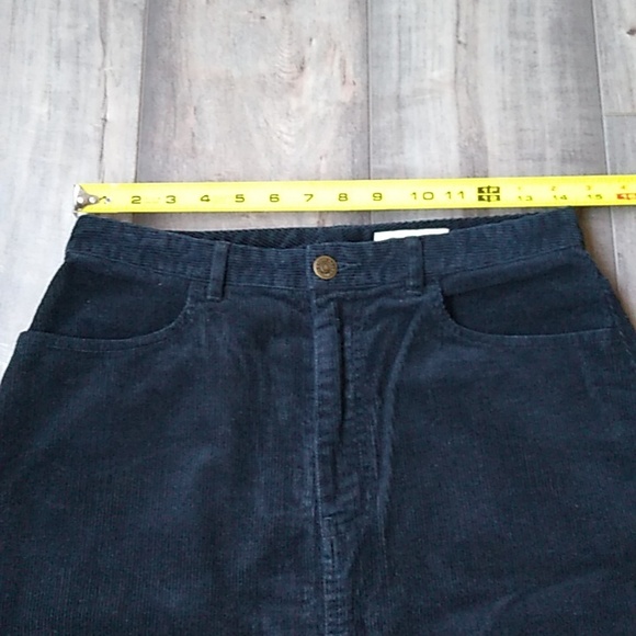 Eddie Bauer black corduroy midi skirt size 8 - Picture 7 of 12